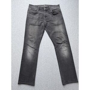 7 For All Mankind Jeans Mens 33x30 Gray Wash The Straight Stretch Denim Pants